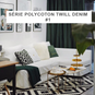 Cover for convertible corner sofa ikea friheten polycoton twill denim