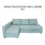Cover for convertible corner sofa ikea friheten polycoton twill denim