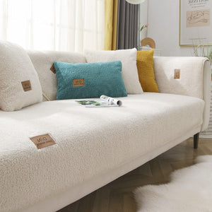 Soft and warm pure wool non-slip sofa covers