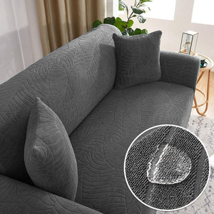 Hibiscus Leaf Texture Waterproof Stretch Sofa Covers