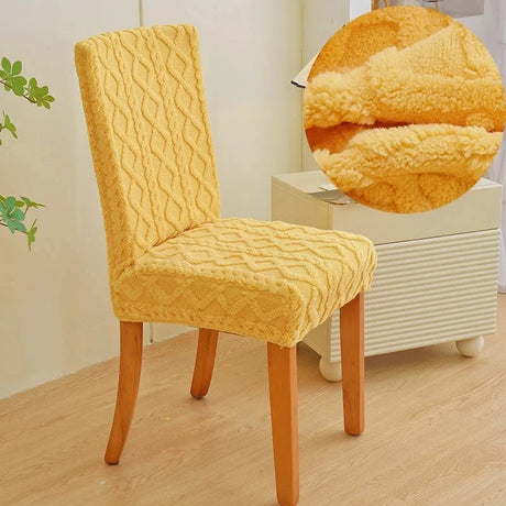 Housses de chaises extensibles Chaleur nordique jaune