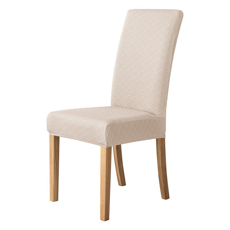 Housses de chaises extensibles lycra losange beige