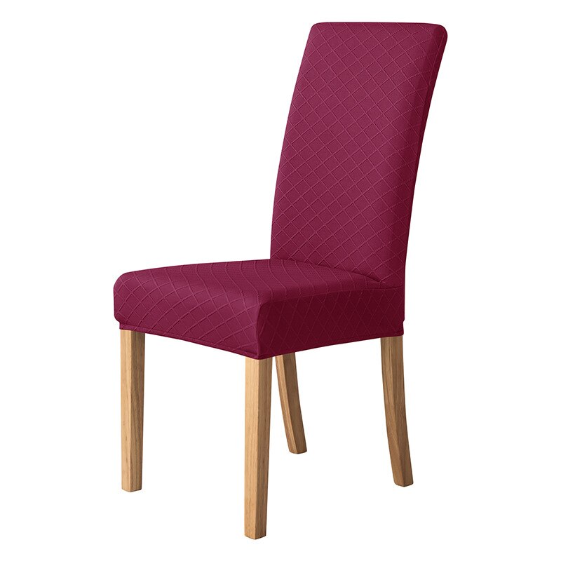 Housses de chaises extensibles lycra losange bordeaux