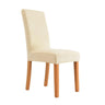 Housses de chaises extensibles pur velours beige