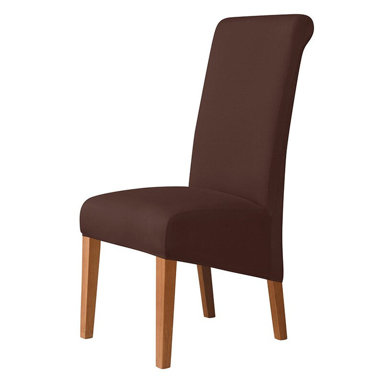 Housses de chaises hautes en lycra marron