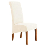 Housses de chaises hautes velours damassé  beige