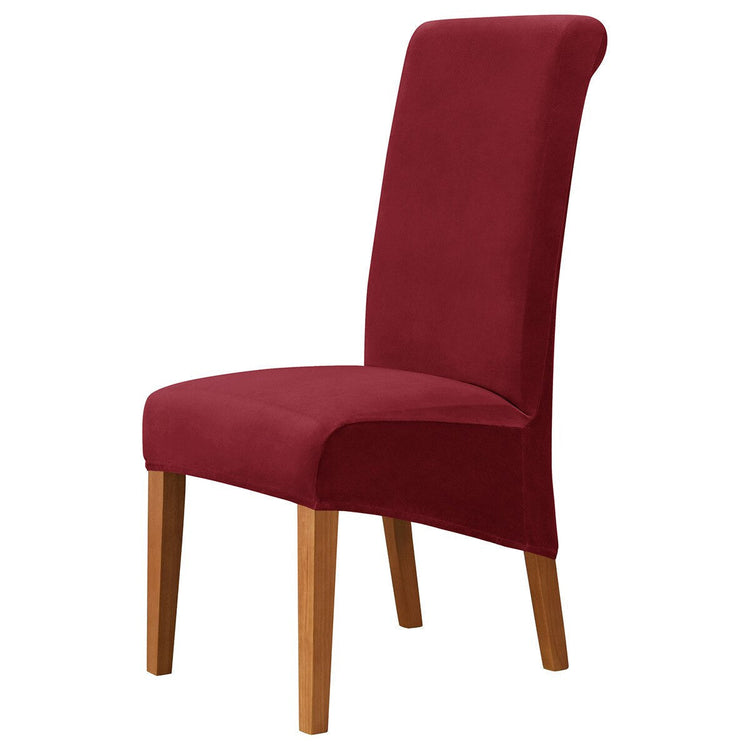 Housses de chaises hautes velours bordeaux