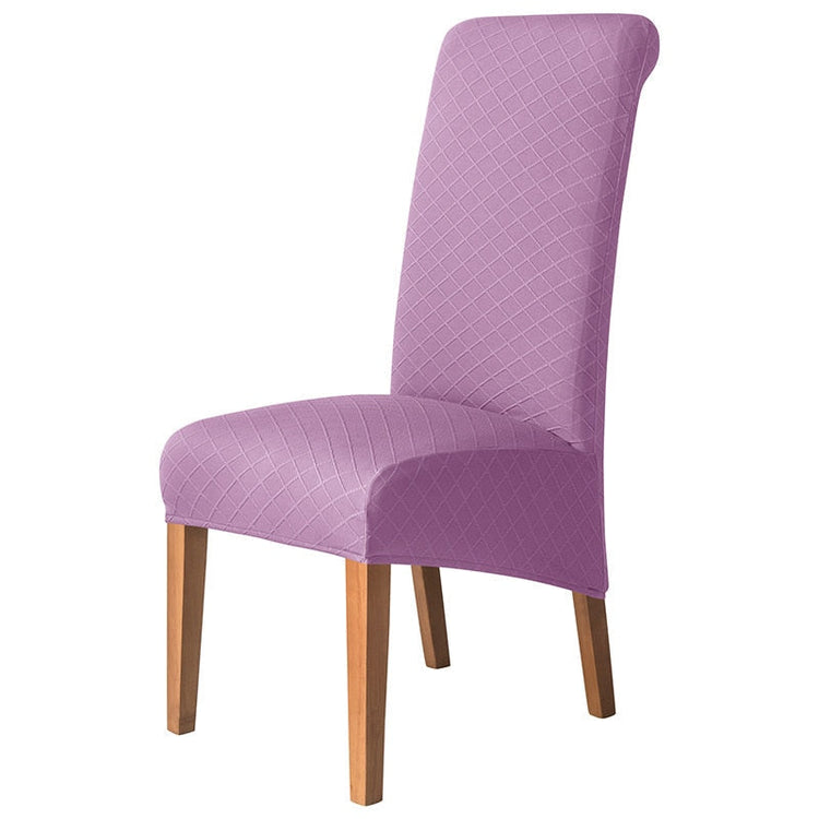 Housse de chaise haute grand dossier losange violet