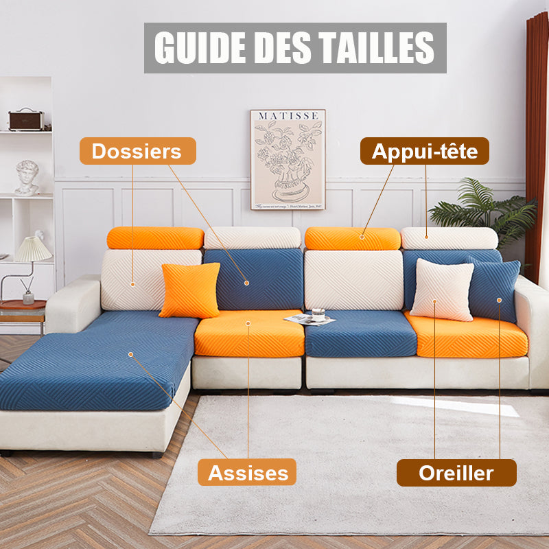 guide des tailles housses de coussins de canapé