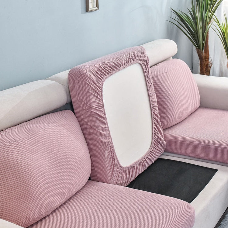 housses de coussins de canapé extensible rose