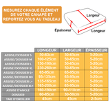 Guide des tailles housses de coussins de canapé