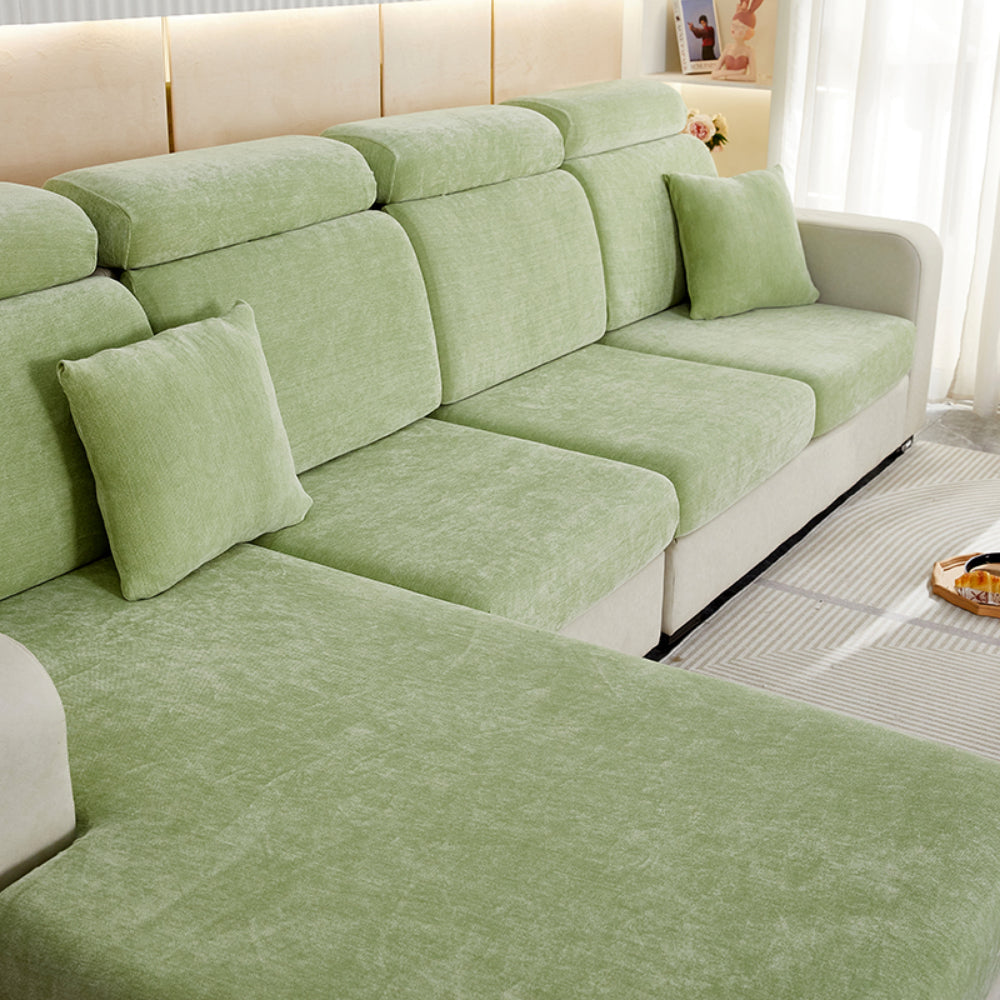 Housse de coussin pour canapé vert matcha