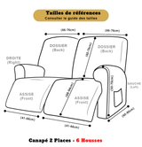 guide des tailles canapé relax 2 places