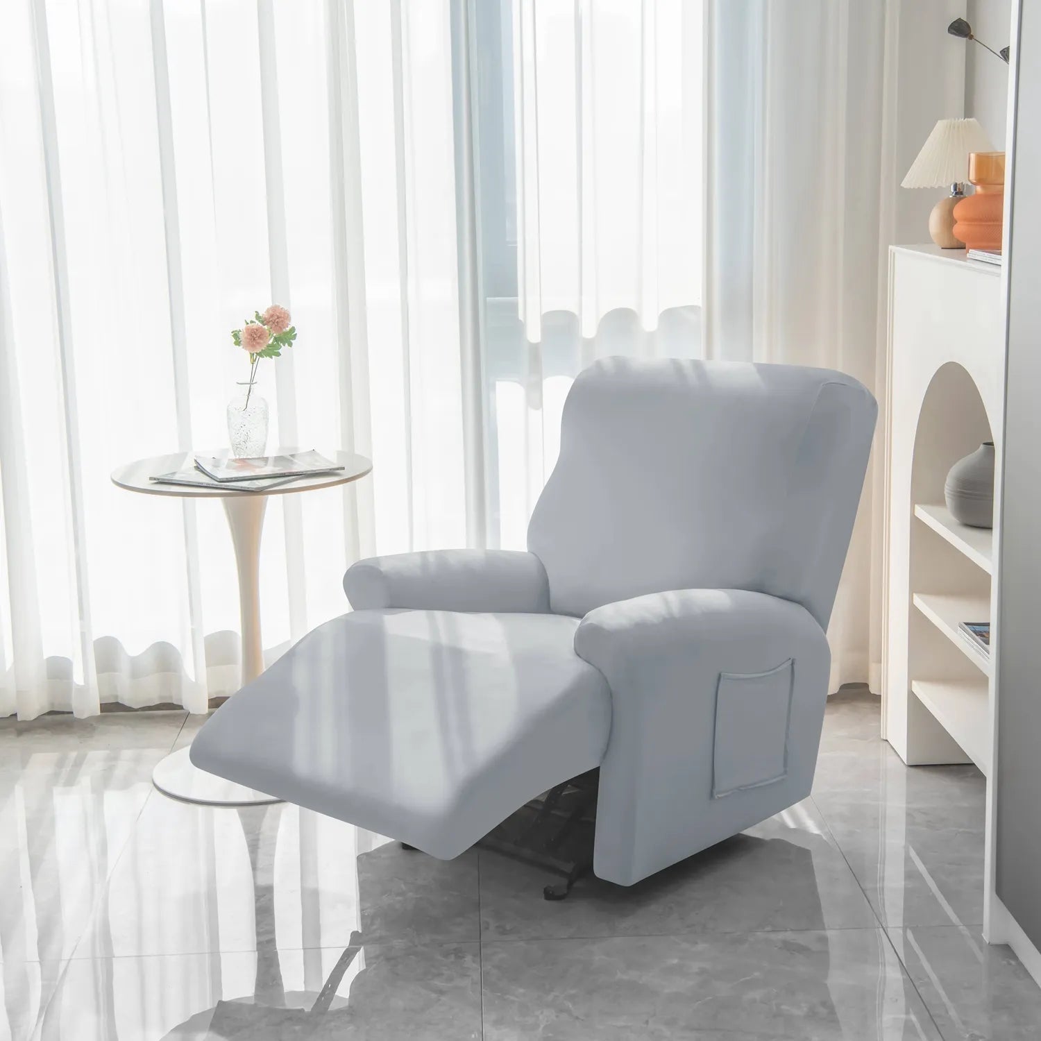 Housse pour fauteuil relax avec repose pieds éléctrique