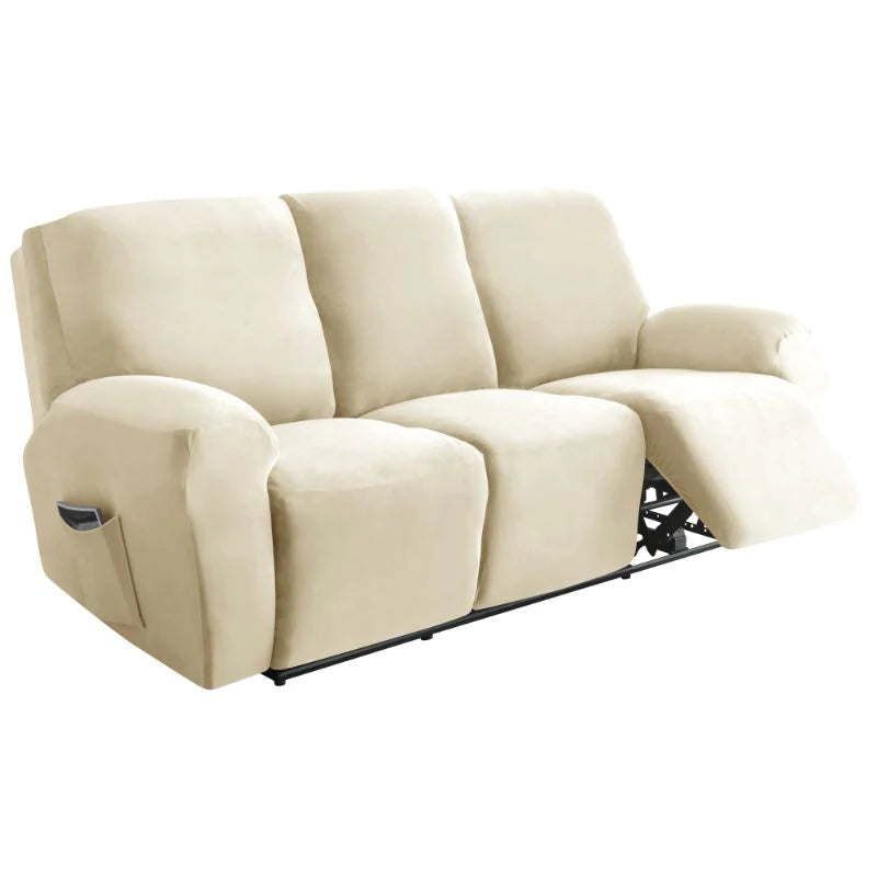 housse pour canapé relaxation 3 places beige Casaharmony