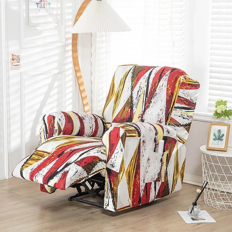 housse pour fauteuil relax inclinable motif imprimé 2