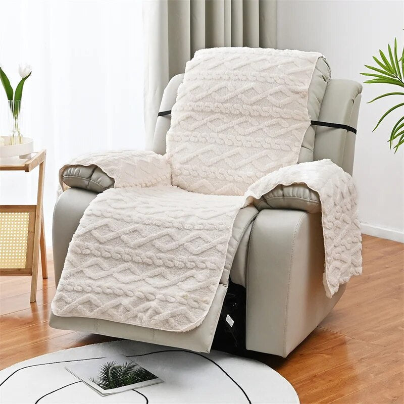 protection fauteuil relax épais beige