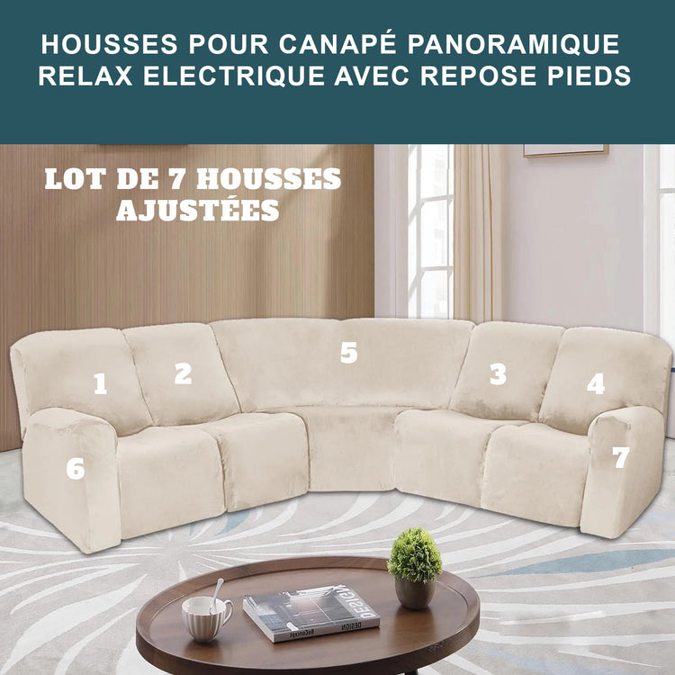 housse de canapé relax panoramique Casaharmony beige