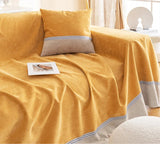 jeté de canapé grande taille 100% imperméable, anti taches et anti griffes  or