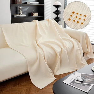 Waterproof embossed texture sofa throw