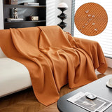 Jeté de canapé imperméable texture gaufrée orange