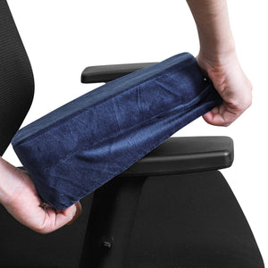 Office chair armrest covers with built-in thick pad