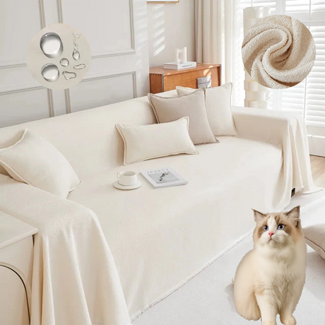 plaid jeté de canapé grande taille imperméable et anti griffes teddy