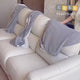 Relaxed corner sofa cover with or without chaise longue in reinforced, scratch-resistant fabric